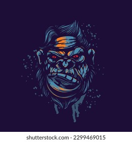 ape gorilla sketchy artwork design  illustration