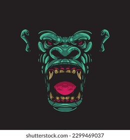 ape gorilla sketchy artwork design  illustration