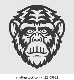 Ape Head Logo Mascot Emblem