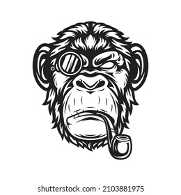 Ape Head Mascot Logo Design