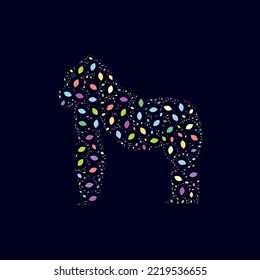 Ape illustration pop art animal