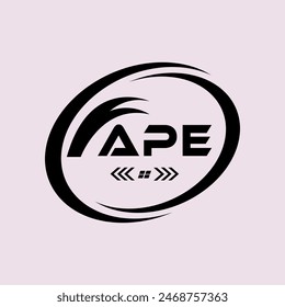 APE letter logo Design. APE Simple and modern monogram logo. APE Abstract Alphabet vector Design.
