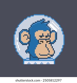 APE AFFE RAUM PIXEL KUNST