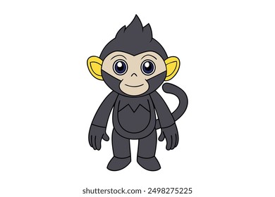 Ape Vector Illustration - Kawaii, Cartoon, Linocut, Clipart, and Line Art Design. ape vector illustrations in kawaii, cartoon, linocut, clipart, and line art styles for versatile digital design.