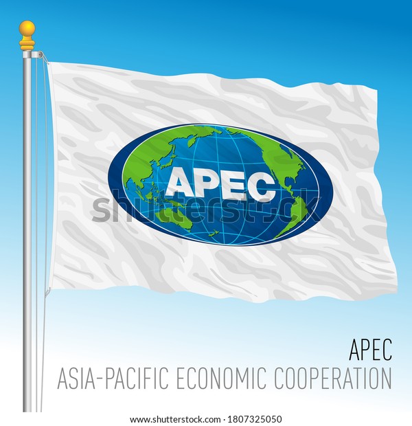 APEC Asia-Pacific Economic
Cooperation flag, international organization, vector
illustration