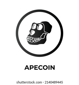 ApeCoin Cryptocurrency token icon. APE token symbol. Cryptocurrency vector icon. Flat Vector illustration - Vector svg