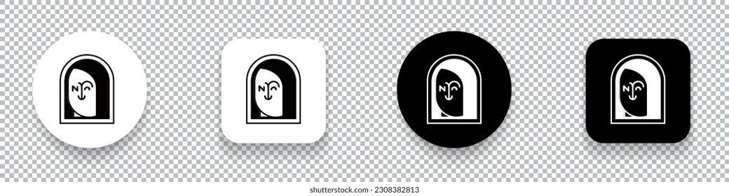 Símbolo del logotipo de la divisa criptográfica APENEFT (NFT) aislado en el vector de fondo transparente