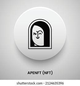 APENFT (NFT) cryptocurrency logo symbol vector illustration template Can be used in Banners, posters, icons, stickers, badges, labels and print designs.