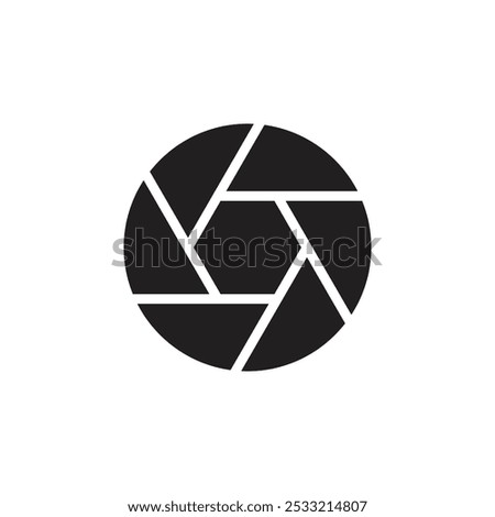 Aperature icon Flat line illustration