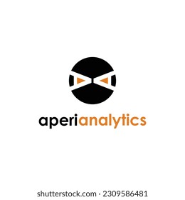 Aperi Analytics Logo Design Einfache Buchstaben AA