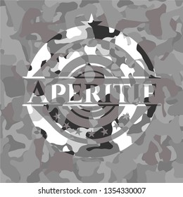 Aperitif grey camouflaged emblem