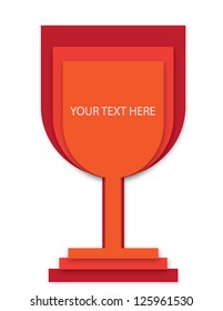 aperitif menu poster (glass vector on white background)