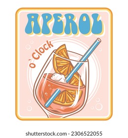 Cóctel de Aperol con hielo y rebanada de naranja para la fiesta de verano. Cóctel exótico Alcochol con ginebra bar y menú de restaurante