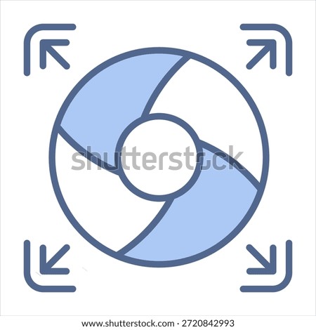 Aperture Blue Icon Style Collection
