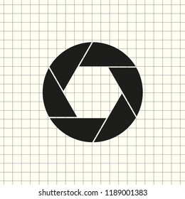 Aperture, camera lens symbol