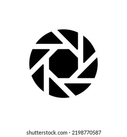 Aperture fill icon vector png isolated on white background