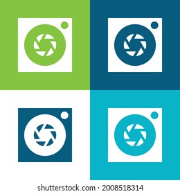 Aperture Flat Vier Farbe minimale Icon Set