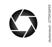 Aperture icon. Camera lens symbol