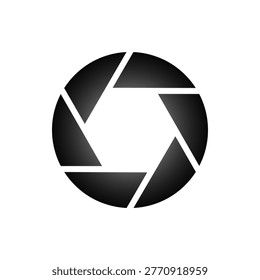 Aperture icon. Camera lens symbol