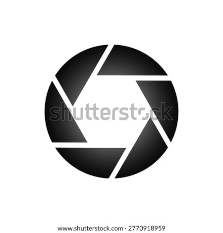 Aperture icon. Camera lens symbol