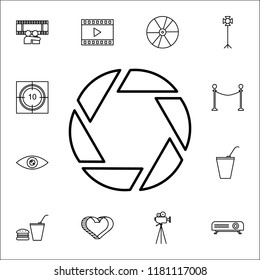 aperture icon. Cinema icons universal set for web and mobile
