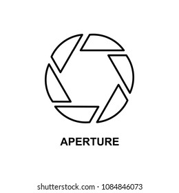 aperture icon. Element of cinema for mobile concept and web apps. Thin line aperture icon can be used for web and mobile. Premium icon on white background