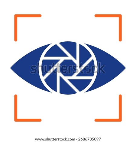 Aperture Icon Fill Vector Illustration