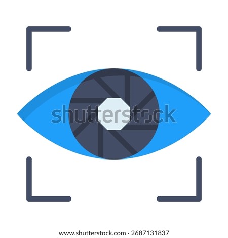 Aperture Icon Fill Vector Illustration