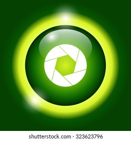 aperture icon. Flat design style eps 10