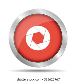 aperture icon. Flat design style eps 10