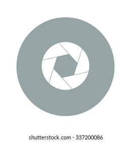 aperture icon. Flat design style eps 10