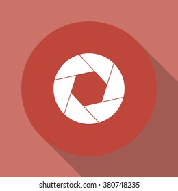 aperture icon. Flat design style eps 10