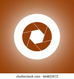 aperture icon. Flat design style eps 10