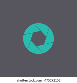 Aperture Icon. Flat Design Style Eps 10