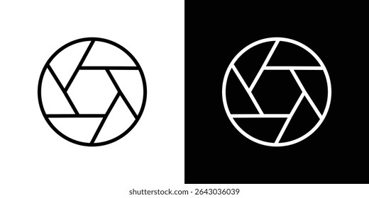 Aperture icon Flat style logo vector. perfect for UI designs