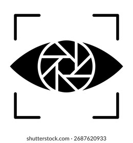 Aperture Icon Glyph Vector Illustration