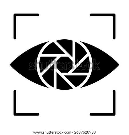 Aperture Icon Glyph Vector Illustration