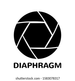 Aperture icon isolated on white background. Photo camera shutter sign. The diaphragm symbol. Vector illustration.