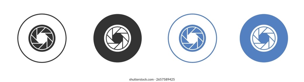 Logo-Grafikdesigns für Blendensymbole