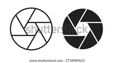 Aperture icon for mobile app, editable designs