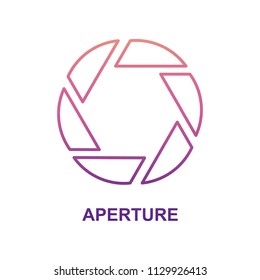 aperture icon in Nolan style