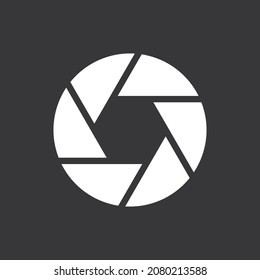 Aperture icon on grey background