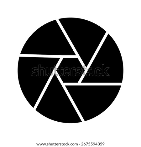 Aperture icon on white background