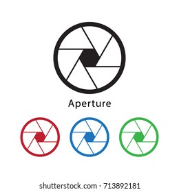Aperture icon vector illustration.