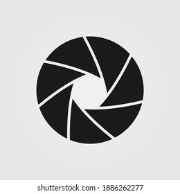 Aperture icon vector illustration. Camera shutter, photography concept icon.