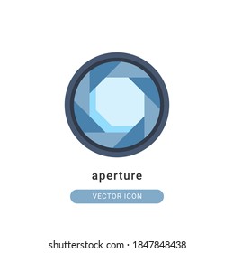 aperture icon vector illustration. aperture icon flat design.