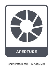aperture icon vector on white background, aperture trendy filled icons from Electronic stuff fill collection, aperture simple element illustration