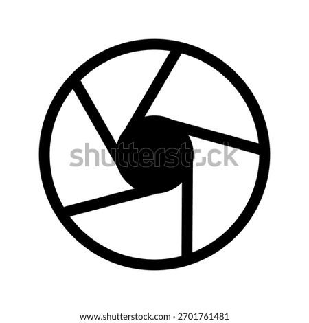 Aperture Icon Vector Symbol Design Illustration