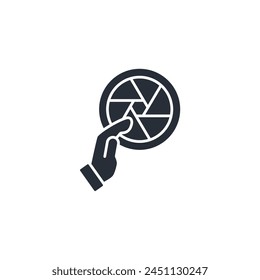 aperture icon. vector.Editable stroke.linear style sign for use web design,logo.Symbol illustration.