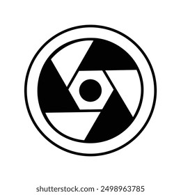 aperture icon with white background vector stock illustration